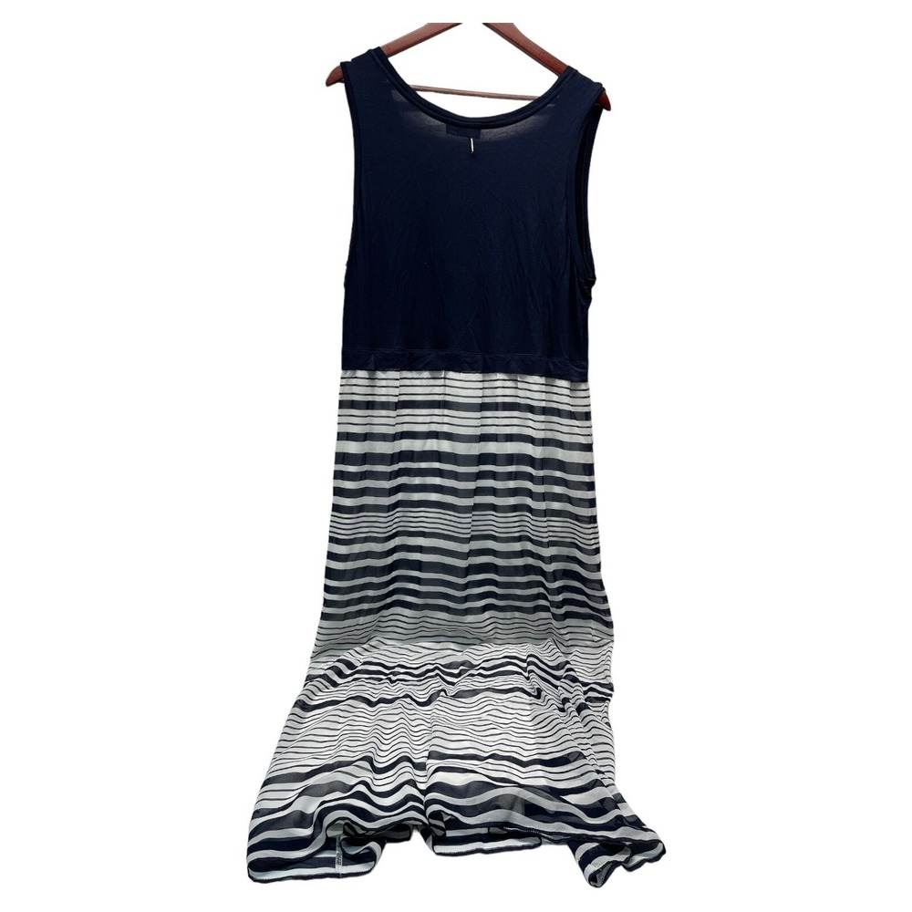 Calvin Klein Women's Blue White Sun Dress Sleeveless Liner Built In - Picture 2 of 5